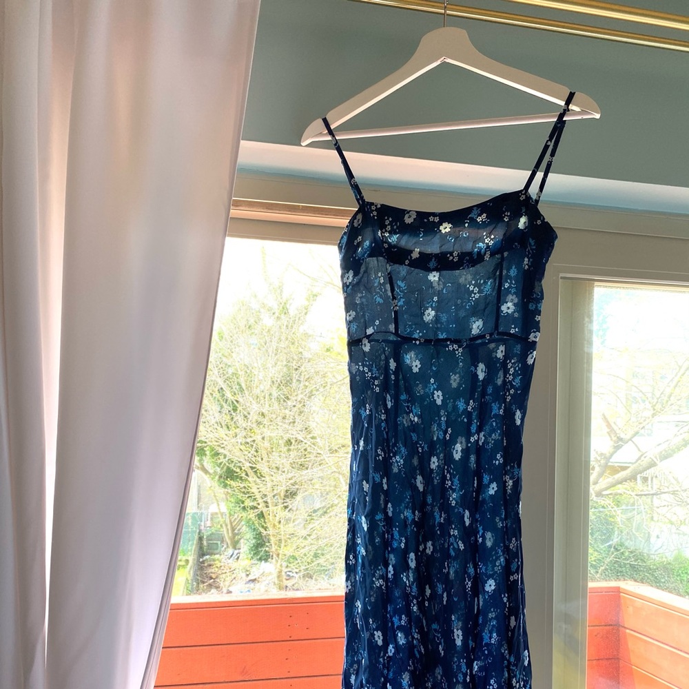 COPY - Realization Dress in blue w/ white flowers